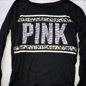 VS Pink Sequin Long Sleeve